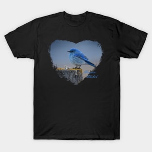 Mountain Bluebird Heart T-Shirt